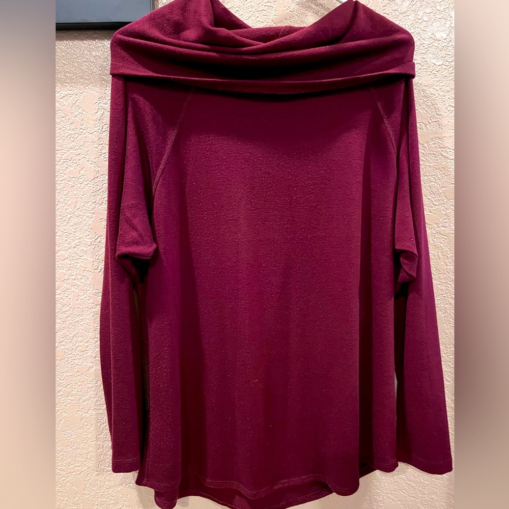 Cranberry turtle neck/ cowl neck